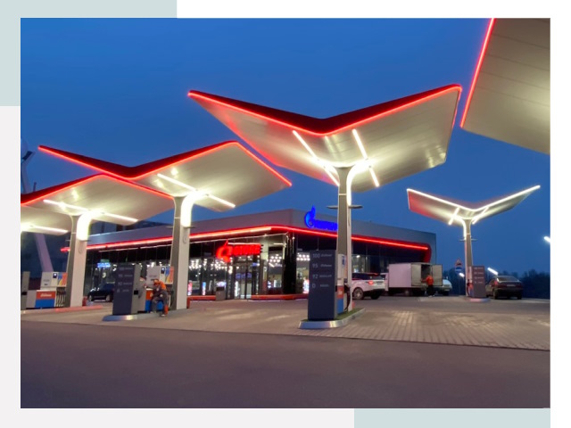 Навесы для АЗС в Владивостоке
